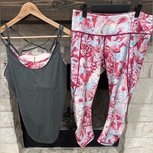 Calia Workout Set: Top/Leggings - Size L/XL